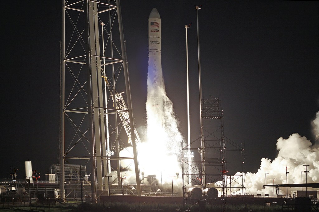 Northrop Grumman NG-19 ISS resupply mission lifts off.